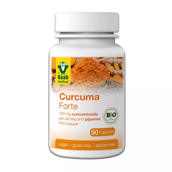Turmeric Forte bio 500mg (90 capsule), Raab Vitalfood de la Botaniq.ro Simte natura!